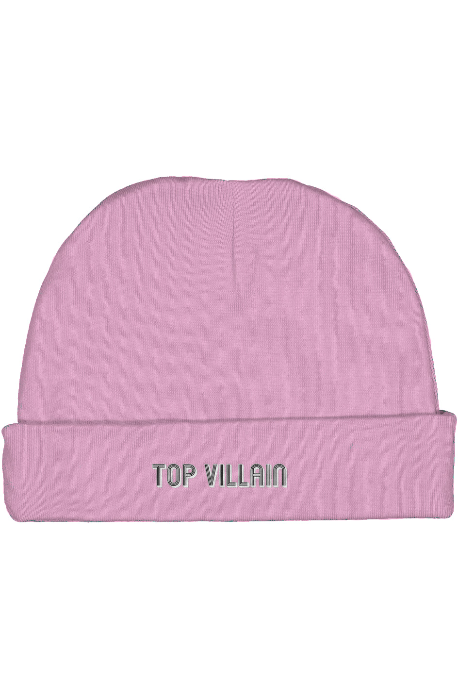 Top Villain Pink Infant Baby Rib Cap