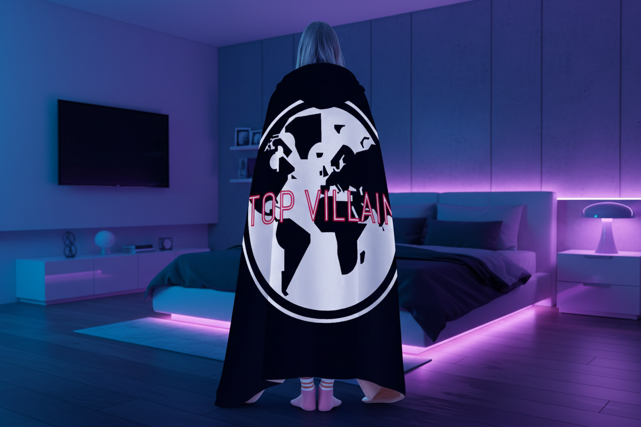 Top Villain Dual-Sided Stitched Hoodie Blanket