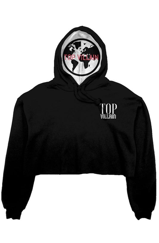 Top Villain crop fleece hoodie